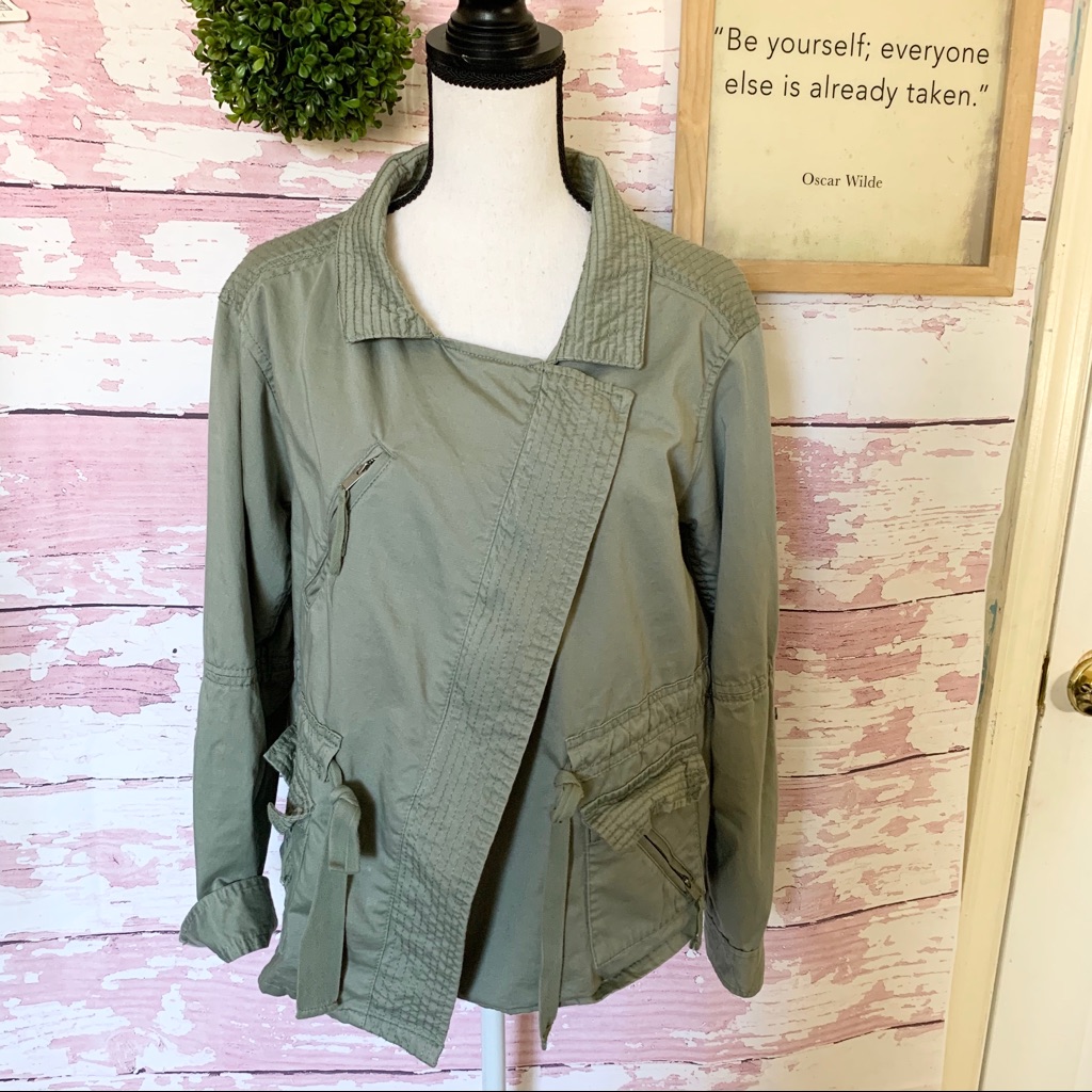 Loft Sage Green Utility Jacket